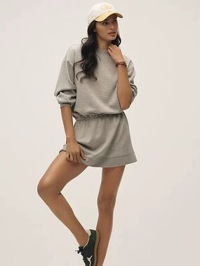 NWT -Anthropologie Daily Practice - Heather Gray Sweatshirt Dress - Medium